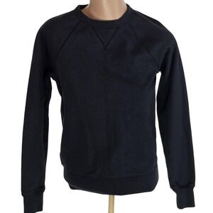 Everlane Sweatshirt Womens XXXSmall Black Terry Raglan Crewneck Pullover Casual